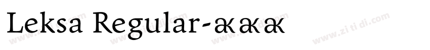 Leksa Regular字体转换